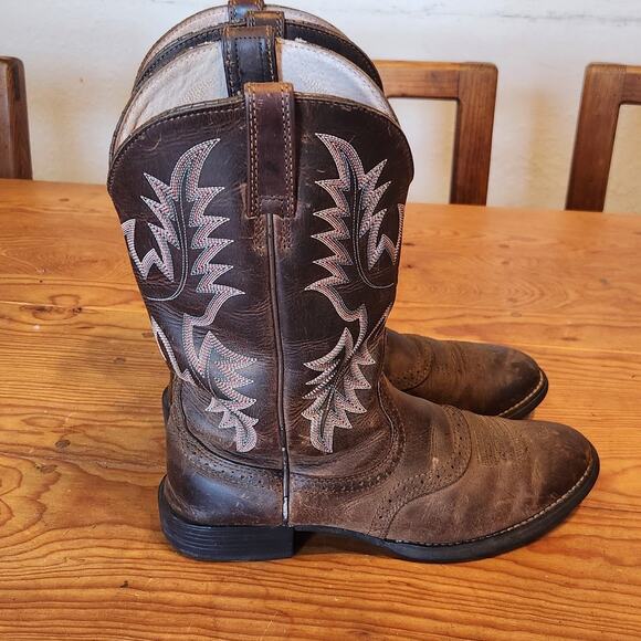 ARIAT WESTERN COWBOY BOOTS WOMENS SIZE 10 B RODEO FESTIVAL EQUESTRIAN HORSE WORK - Picture 1 of 10